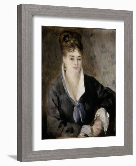 Lady in Black, 1876-Pierre-Auguste Renoir-Framed Giclee Print