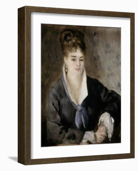 Lady in Black, 1876-Pierre-Auguste Renoir-Framed Giclee Print