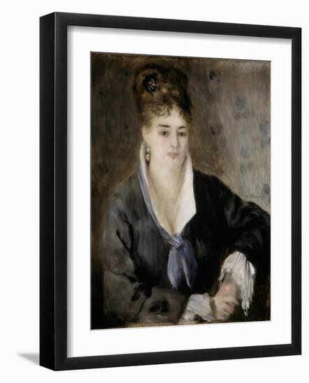 Lady in Black, 1876-Pierre-Auguste Renoir-Framed Giclee Print