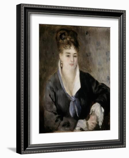 Lady in Black, 1876-Pierre-Auguste Renoir-Framed Giclee Print