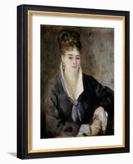 Lady in Black, 1876-Pierre-Auguste Renoir-Framed Giclee Print