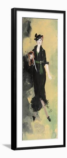 Lady in Black with Little Dog, 2015-Susan Adams-Framed Giclee Print