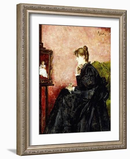 Lady in Black-Alfred Stevens-Framed Giclee Print