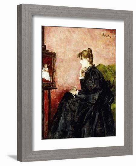 Lady in Black-Alfred Stevens-Framed Giclee Print