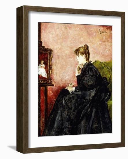 Lady in Black-Alfred Stevens-Framed Giclee Print