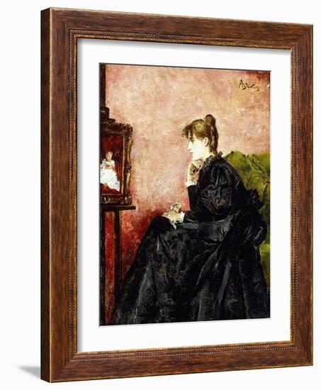 Lady in Black-Alfred Stevens-Framed Giclee Print