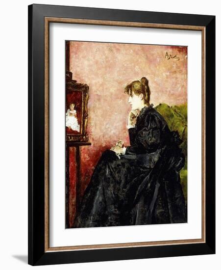 Lady in Black-Alfred Stevens-Framed Giclee Print