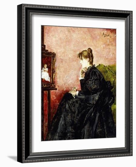 Lady in Black-Alfred Stevens-Framed Giclee Print