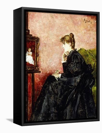 Lady in Black-Alfred Stevens-Framed Premier Image Canvas