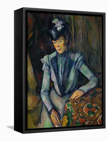 Lady in Blue, 1900-1904-Paul Cézanne-Framed Premier Image Canvas