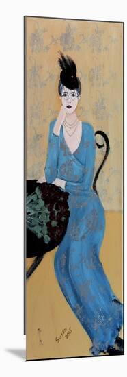 Lady in Blue Seated, 2015-Susan Adams-Mounted Giclee Print