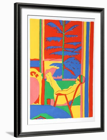 Lady in Chair-John Grillo-Framed Serigraph