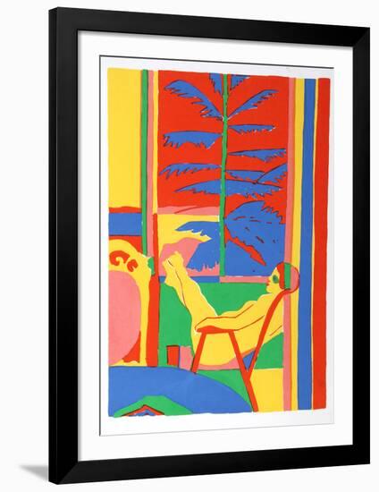 Lady in Chair-John Grillo-Framed Serigraph