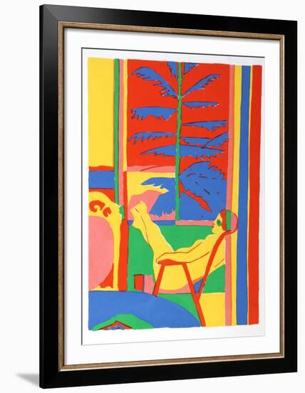 Lady in Chair-John Grillo-Framed Serigraph