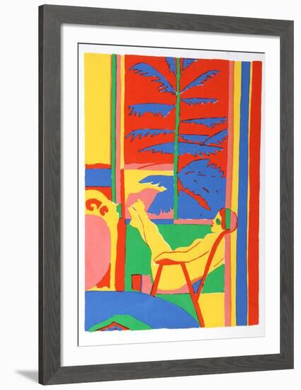 Lady in Chair-John Grillo-Framed Serigraph