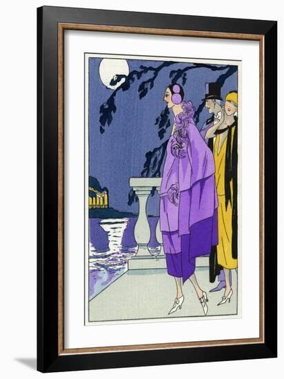 Lady in Dress and Cloak by Molyneux-null-Framed Art Print