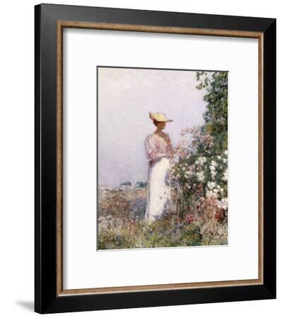 Woman sells flowers by Childe Hassam Giclee Fine Art Print Repro on Canvas