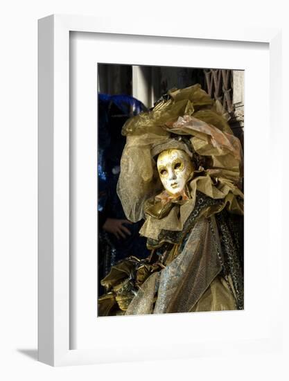 Lady in Gold, Venice Carnival, Venice, Veneto, Italy, Europe-James Emmerson-Framed Photographic Print