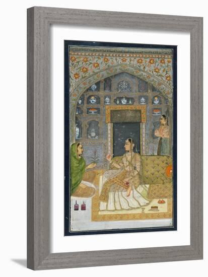 Lady in Pavilion at Night, India-null-Framed Giclee Print