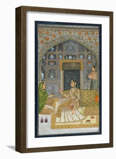 Lady in Pavilion at Night, India-null-Framed Giclee Print