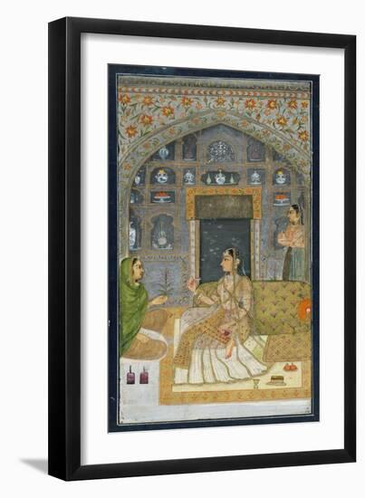 Lady in Pavilion at Night, India-null-Framed Giclee Print