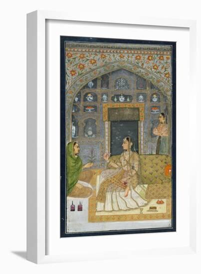 Lady in Pavilion at Night, India-null-Framed Giclee Print