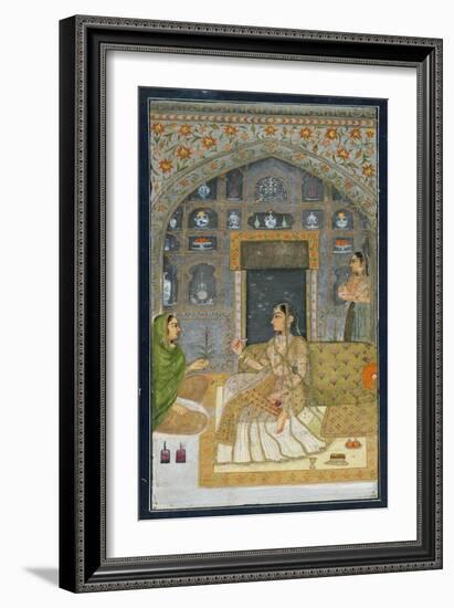 Lady in Pavilion at Night, India-null-Framed Giclee Print