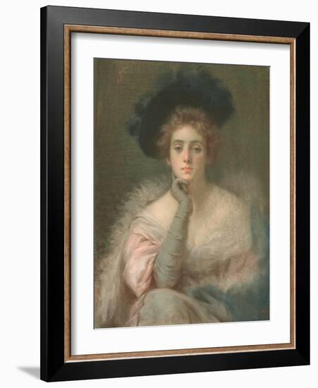 Lady in Pink, 1898 (Pastel on Paper)-Joseph W Gies-Framed Giclee Print