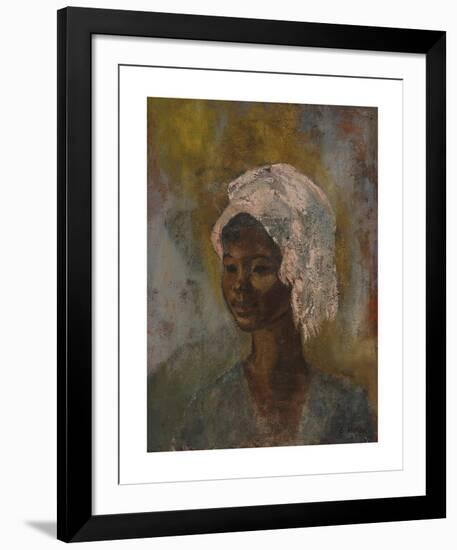 Lady in Pink Head Tie-Boscoe Holder-Framed Premium Giclee Print