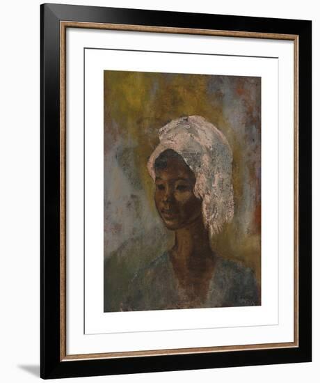 Lady in Pink Head Tie-Boscoe Holder-Framed Premium Giclee Print