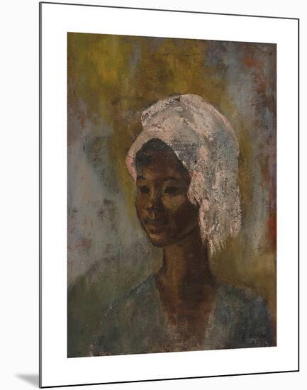 Lady in Pink Head Tie-Boscoe Holder-Mounted Premium Giclee Print