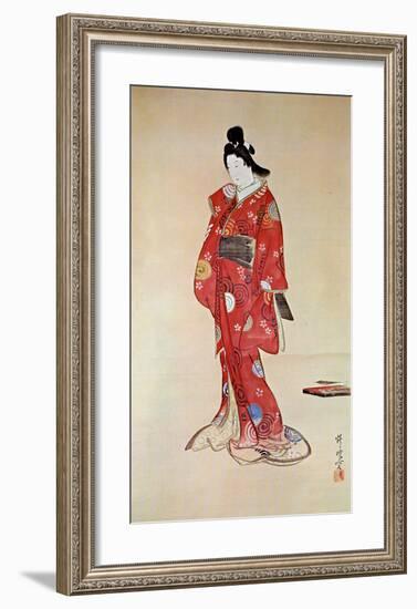 Lady In Red-Kyosai-Framed Art Print