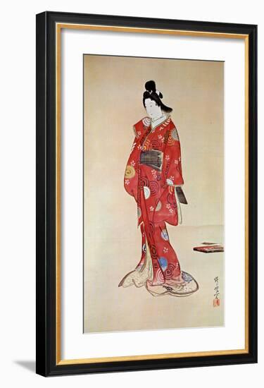 Lady In Red-Kyosai-Framed Art Print