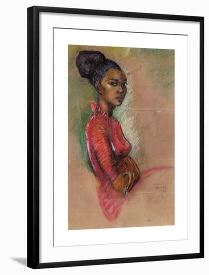 Lady in Red-Boscoe Holder-Framed Premium Giclee Print