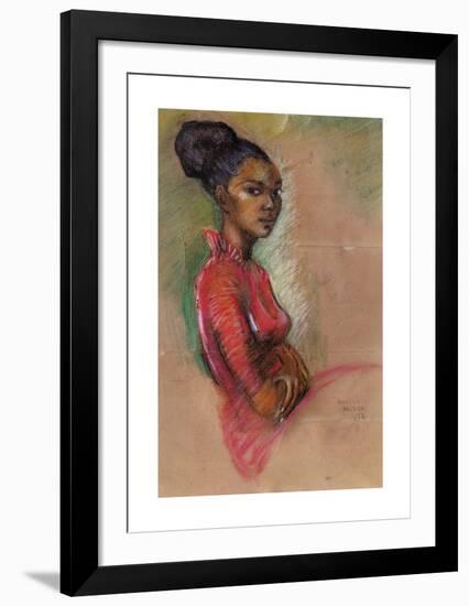 Lady in Red-Boscoe Holder-Framed Premium Giclee Print