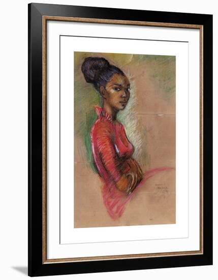 Lady in Red-Boscoe Holder-Framed Premium Giclee Print