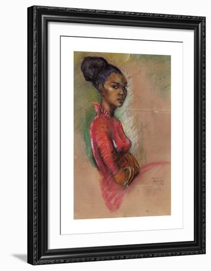 Lady in Red-Boscoe Holder-Framed Premium Giclee Print