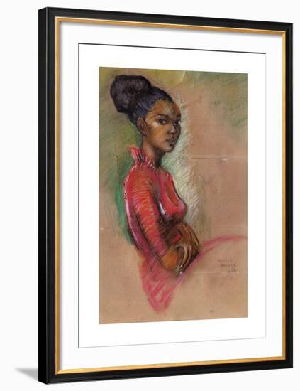 Lady in Red-Boscoe Holder-Framed Premium Giclee Print