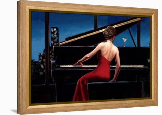 Lady in Red-Marco Fabiano-Framed Stretched Canvas