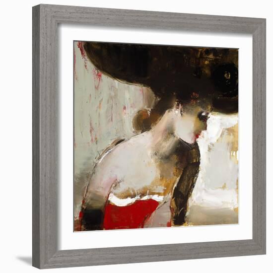 Lady in Red-Elena Ilku-Framed Giclee Print