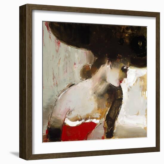 Lady in Red-Elena Ilku-Framed Giclee Print