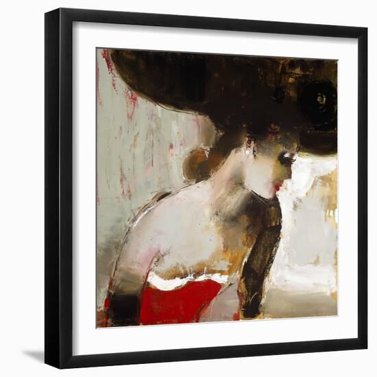 Lady in Red-Elena Ilku-Framed Giclee Print