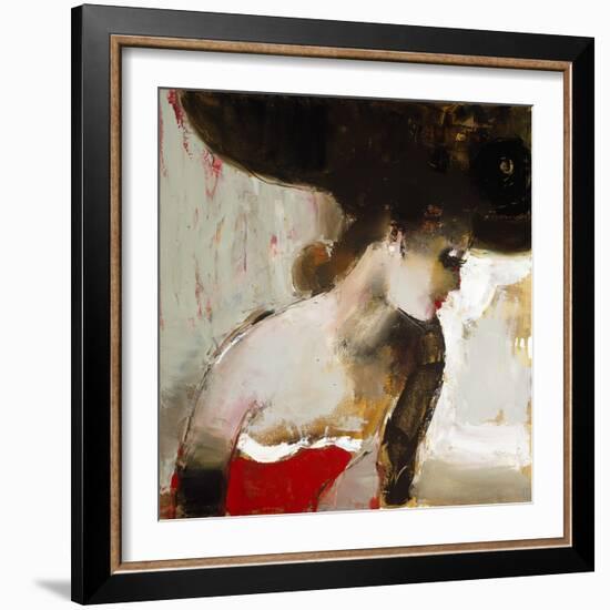 Lady in Red-Elena Ilku-Framed Giclee Print