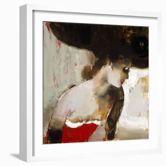 Lady in Red-Elena Ilku-Framed Giclee Print