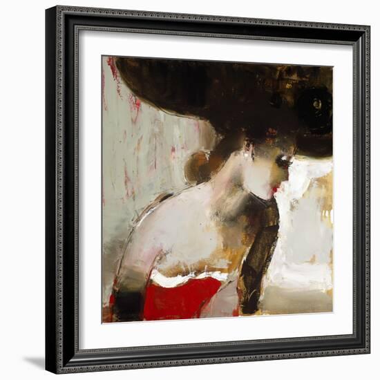 Lady in Red-Elena Ilku-Framed Giclee Print