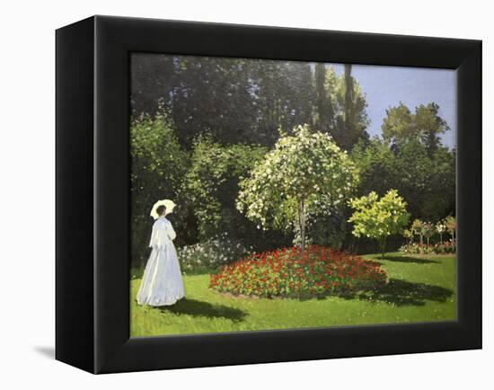 Lady in the Garden, 1867-Claude Monet-Framed Premier Image Canvas