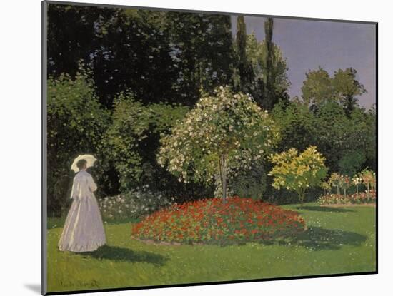 Lady in the Garden, 1867-Claude Monet-Mounted Giclee Print