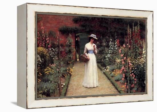 Lady in the Garden-Edmund Blair Leighton-Framed Stretched Canvas