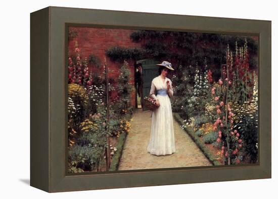 Lady in the Garden-Edmund Blair Leighton-Framed Stretched Canvas