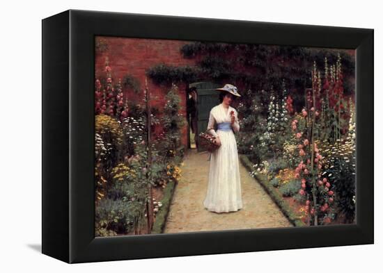 Lady in the Garden-Edmund Blair Leighton-Framed Stretched Canvas